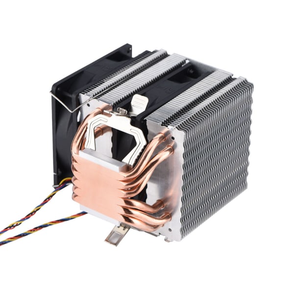 Tyst 4pin 6 Heatpipe CPU-kylare Dual tower Air Cooling 800-2200 Revolution Heatpipe CPU-kylare