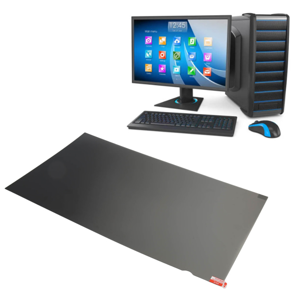 Datorskärmskydd UV-blockerande Anti Blue Ray repsäker Enkel installation Desktop privat skärm för 24-tums PC