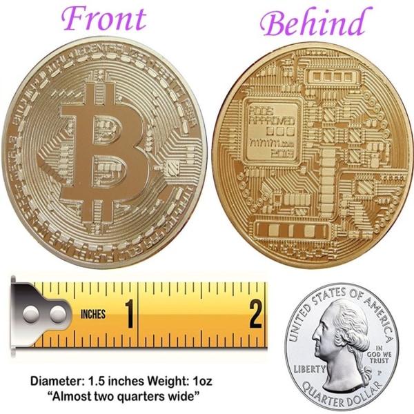 Bitcoin Coin Collectible Art Collection Present Fysisk minnesmärke Antik BTC Coin Art Collection