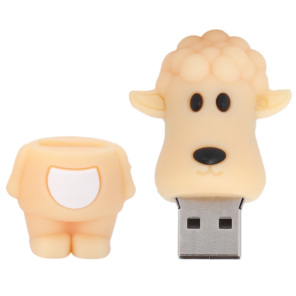 Thumb Drive Portable Cute Cartoon Sheep Doll 2.0 USB Flash Disk för informationslagring Dataöverföring16GB