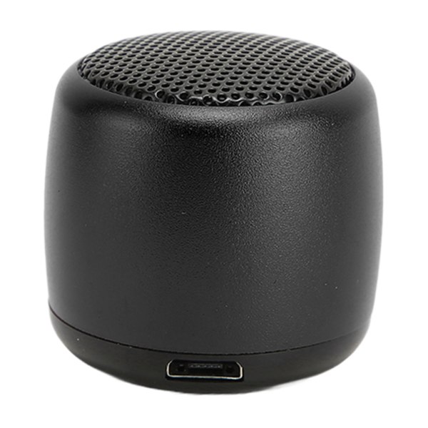 Mini Bluetooth -högtalare Tung Subwoofer USB Uppladdningsbar metall Bärbar trådlös högtalare för telefon Tablet PC Svart