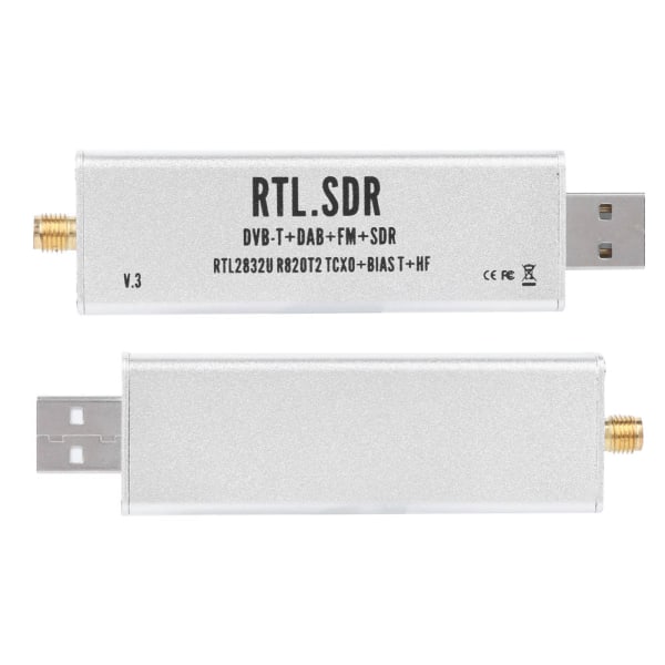 Fullbandsmottagare RTL-SDR radiokommunikationssystem 0,1MHz-1,7GHz för XP/Win10/Android