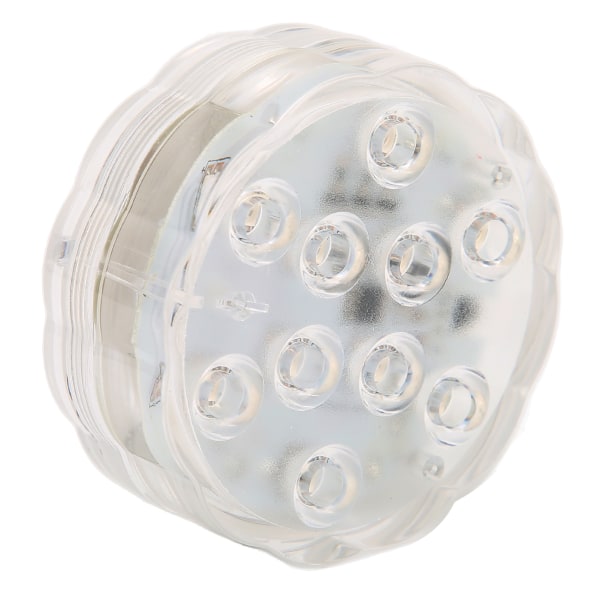 Dränkbara LED-lampor IP68 Vattentät 10 LEDs 16 Ljuseffekter Batteridriven spotlight med fjärrkontroll