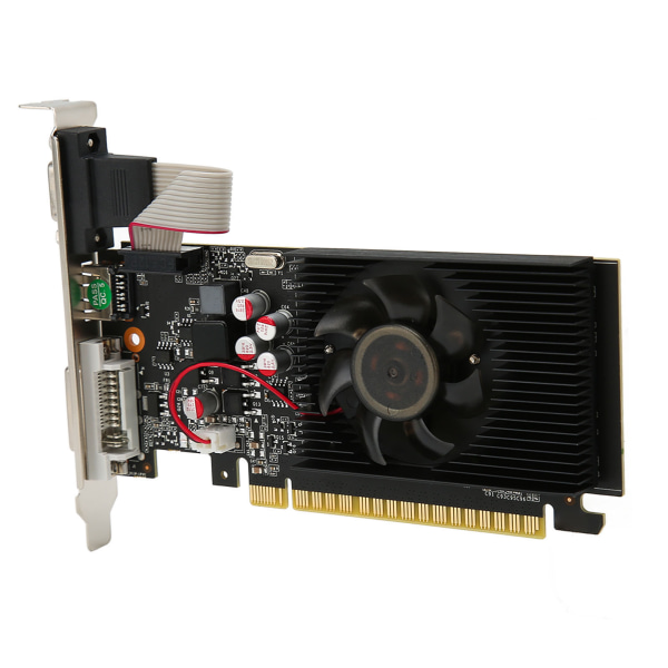 Halvhöjd GPU 1G DDR3 64bit 810MHz 1300MHz HD DVI VGA PCI Express X16 2.0 Low Profile GPU för datorchassi
