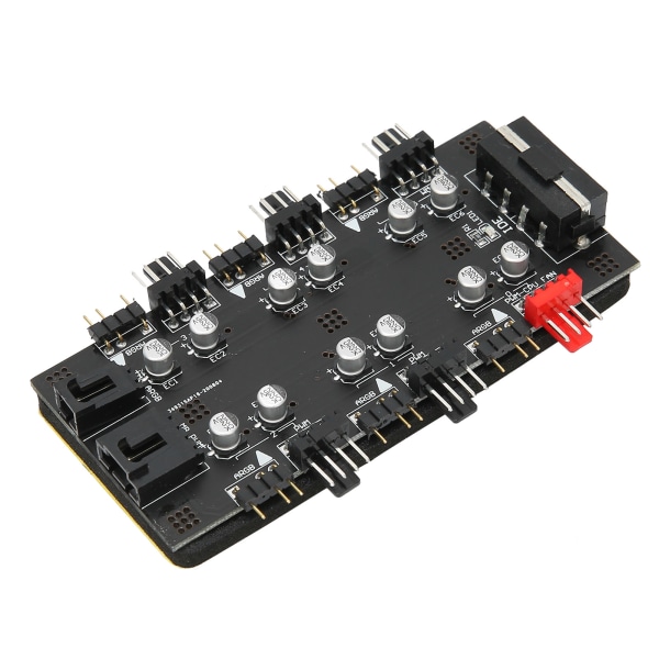 6 Way Splitter Hub 4PIN PWM Hastighetsreglering 3PIN ARGB Light Control Expansion BoardIDE Interface