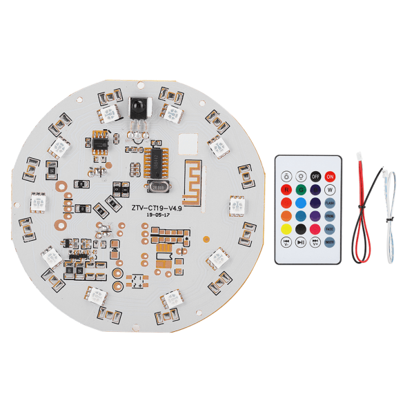 CT19 färgglada RGB-ljus Bluetooth högtalare Glödlampa Bluetooth -kort med fjärrkontroll