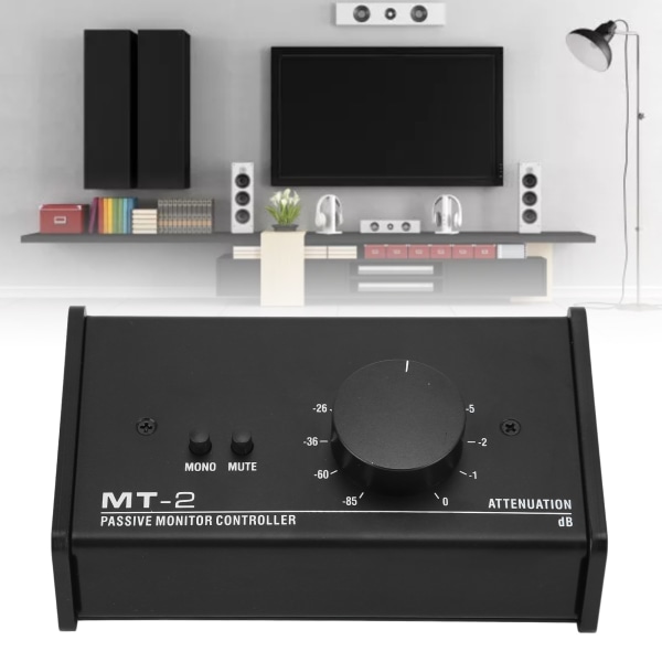 Passiv monitorkontroll XLR och 3,5 mm gränssnitt Stor volymknapp Mute Control Passiv stereovolymkontroll