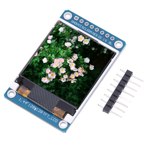 1,44 tum TFT LCD-skärm 128RGB x 128 upplösning seriellt perifert gränssnitt för Arduino