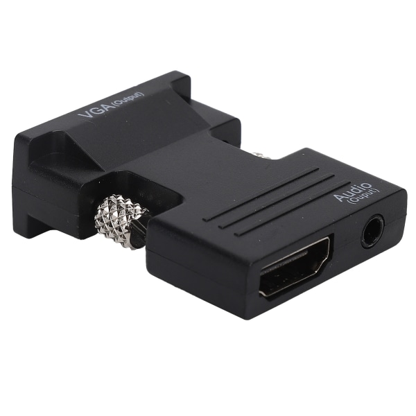High Definition Multimedia Interface till VGA Converter Hona till Hane HD Audio Kabel Adapter Svart