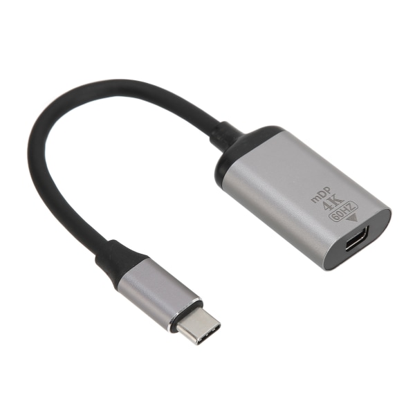 USB C till DisplayPort-adapter 4K 60Hz aluminiumlegering Plug and Play USB C till Mini DP-adapter för bärbar telefon surfplatta