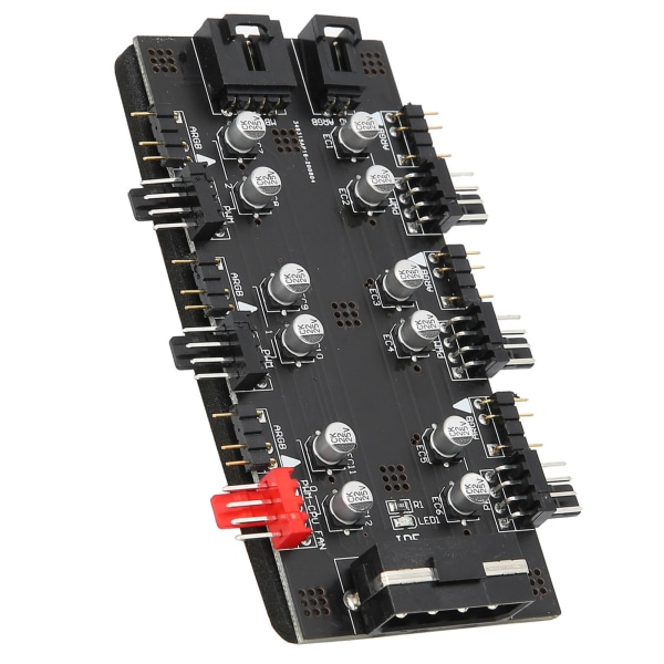 6 Way Splitter Hub 4PIN PWM Hastighetsreglering 3PIN ARGB Light Control Expansion BoardIDE Interface