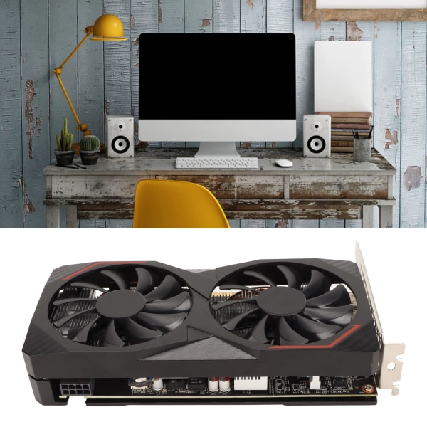 Gaming Graphics 2044MHz GPU GDDR6 128bit Dual Fan 1080p Plug and Play 8GB grafik för stationär dator