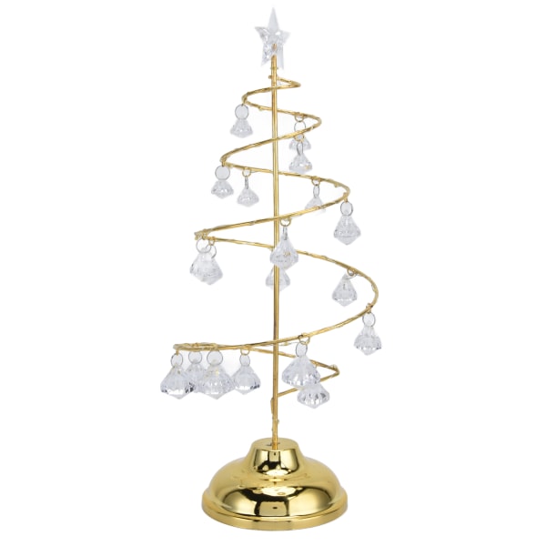 Julgran Kristallbordslampa LED Julgransbordslampa för sovrum Badrumstrappa Varmt guld
