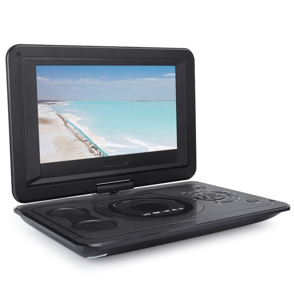 13,9 tums LCD-skärm Bärbar DVD EVD-spelare med TV/FM/ USB/Spelfunktion 100‑240VUS-kontakt
