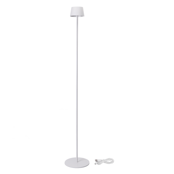 LED Golvlampa USB Uppladdningsbar Dimning Modern Enkel Touch Control Golvlampa i aluminiumlegering