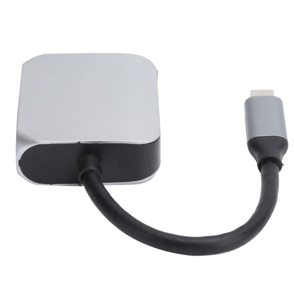 Typ-C till HDMI-kompatibel + 1080P VGA USB Hub Dockningsstation Adapter Plug and Play