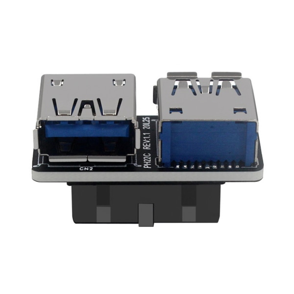 20Pin till USB 3.0 Adapter 19Pin Splitter Converter 2 Port A Honkontakt Moderkort