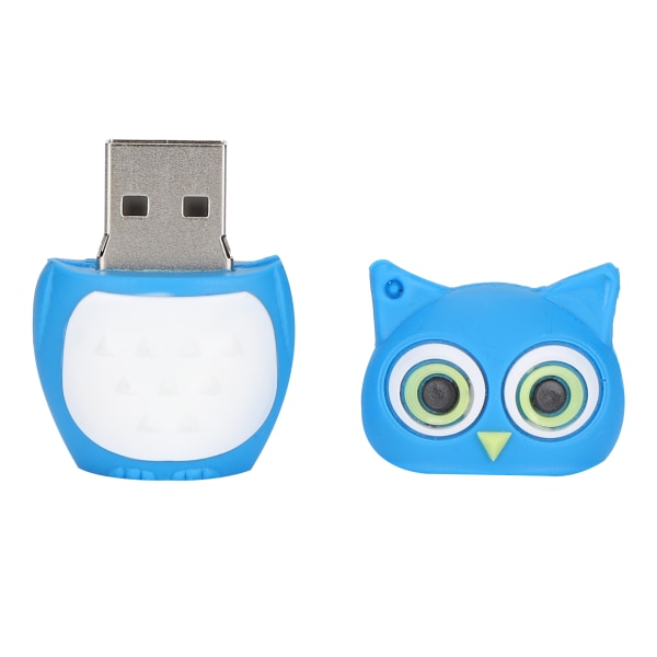 Cartoon U Disk Blue Owl Utseende Höghastighets Bulklagring Flash Drive Minnesenhet64GB