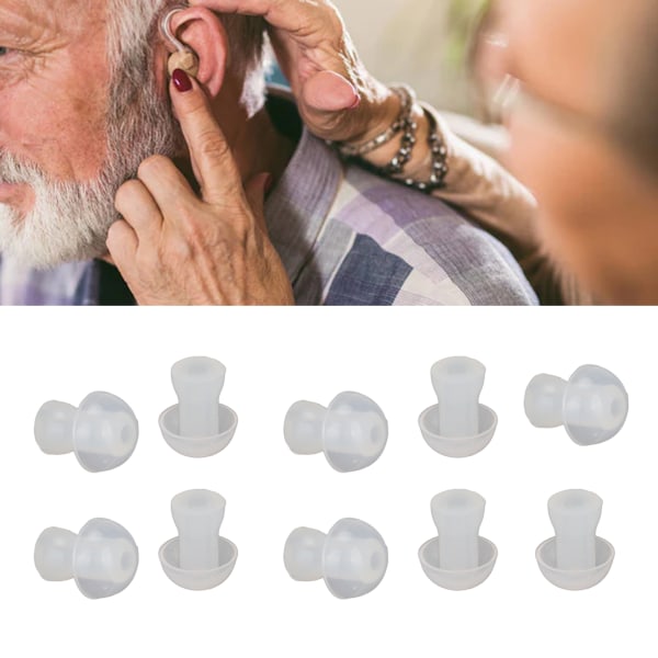 10st Hörapparat Öronspetsar Mjuk ersättning Universal Domes Hörapparat Öronspetsar för hörapparat ÖronpropparM 11mm/0.43in