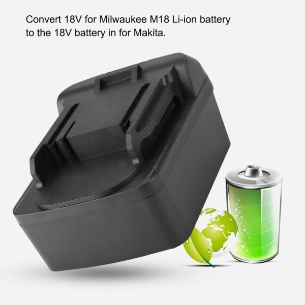 Hög kvalitet för Milwaukee M18 Li ion batteri till för Makita batteriadapter Strömkonvertering