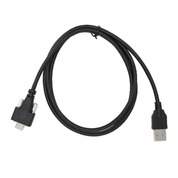Omvandlarkabel typ C till USB3.0 1,2 meter svart adaptersladd med dubbel skruvlåsning för dataöverföring Skärmgjutning