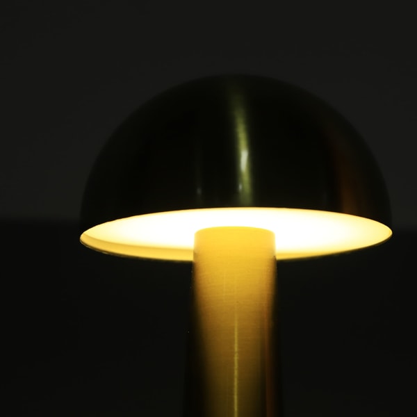 Bärbar bordslampa 3 färgtemperaturer Touch Control Uppladdningsbar sladdlös sänglampa svamplampa för hem i sovrummet Guld
