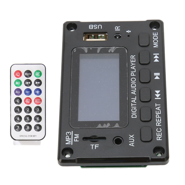 Bluetooth avkodningskort LCD-skärm Multifunktionell bil MP3-avkodarkort för bil