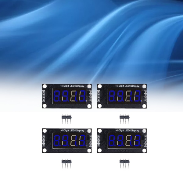 4 set Digital Tube Display Module LED 4 Siffror 7 Segment 0,36 tum TM1637 Drive Chip Blue MRA110D