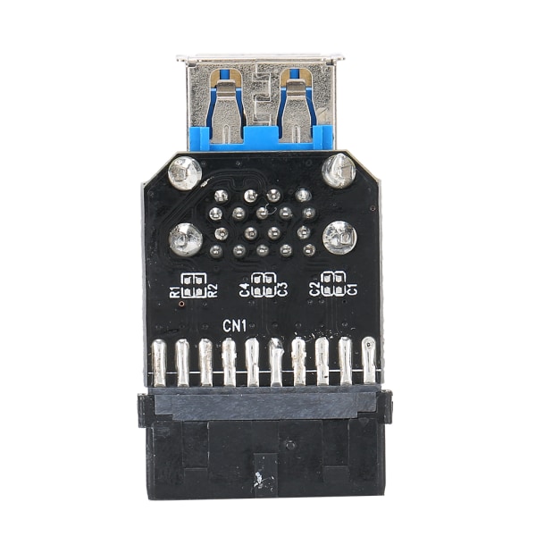 19PIN till 2-portars USB 3.0 Adapter Converter Svart ABS Datorutrustning Tillbehör