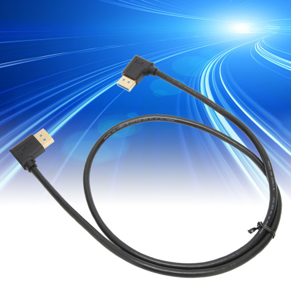 Displayport-kabel 1.4 32.4Gbps 90 graders rät vinkel DP hane till DP hane kabelstöd 8K 60Hz 4K 144Hz 2K 165Hz