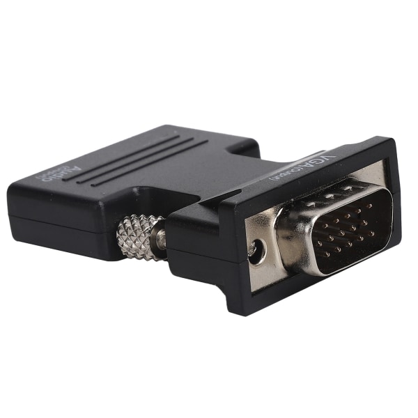 High Definition Multimedia Interface till VGA Converter Hona till Hane HD Audio Kabel Adapter Svart