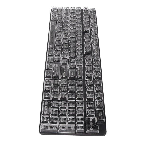 132 nycklar Mekaniskt tangentbord Tangentkapslar CBSA Höjd Transparent Ergonomisk DIY Klara Keycaps Vita Svarta Bokstäver
