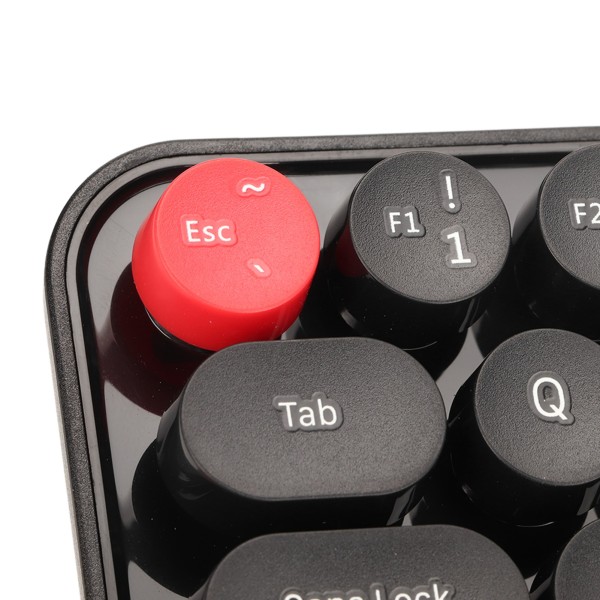 Skrivmaskin tangentbord och mus Combo 68 tangenter 2,4 GHz stabil överföring Batteridrivet Retro skrivmaskin Tangentbord för Windows Svart