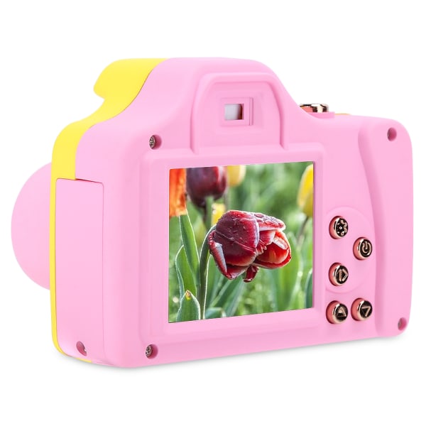Bärbar barnpussel Digitalkamera SLR-kamera HD-leksak Födelsedagspresenter Videokamera Rosa Gul