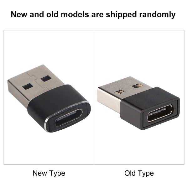 Mini Bärbar USB till Type C Hane Adapter för hårddisk Hårddisk Mobiltelefon Tablet Svart
