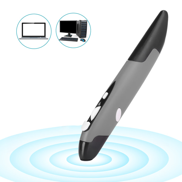 USB -dator Stylus PC-delar Trådlös 2.4G mus Pen Typ Personlig Innovativ Vertikal (Grå PR-03)