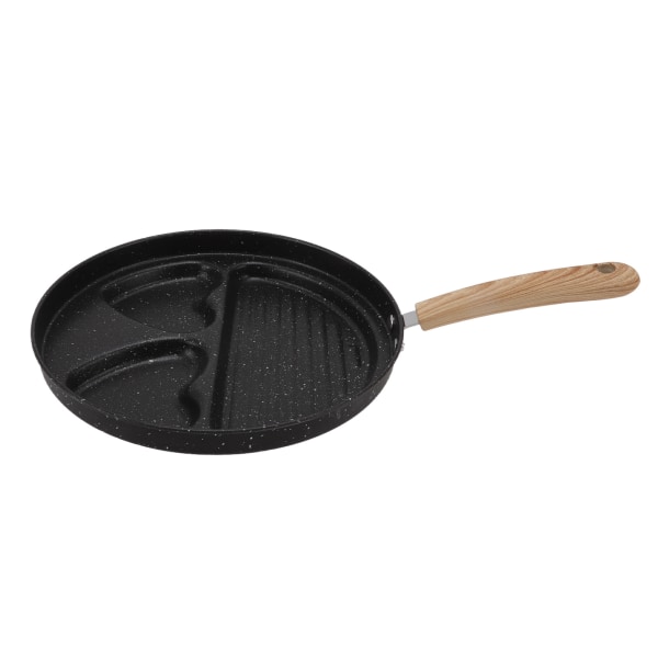 Egg Steak Divided Stek Pan 3 i 1 Multifunktionell Prevent Stick Egg Beef Steak Cooking Pan for Home