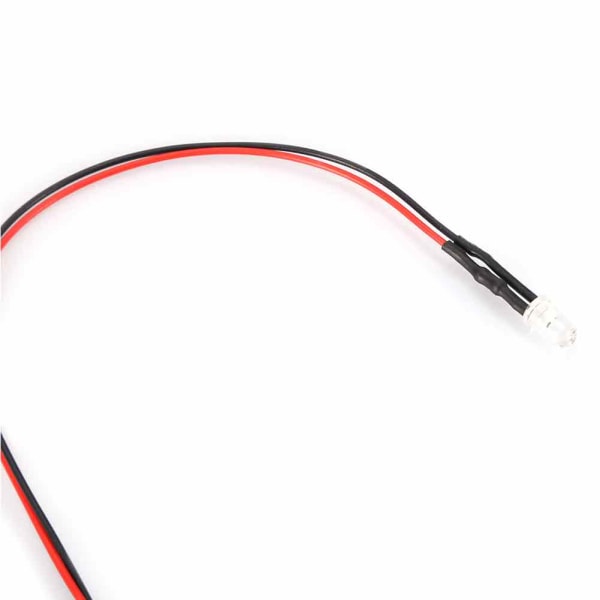 10st 12v 5mm LED-ljusemitterande diod Trådbunden Flerfärgad LED-ljuskabel 20cm 0,06W (röd)