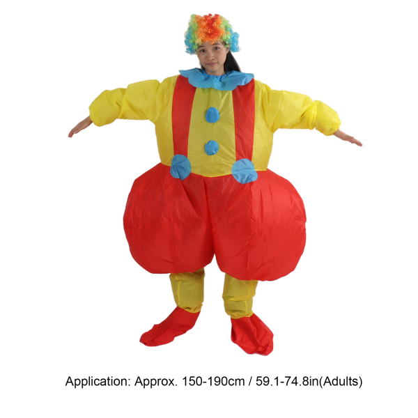 Uppblåsbar Big Ass Clown-dräkt för vuxen Vattentät Clown Uppblåsbara Cosplay-dräkter 150-190 cm