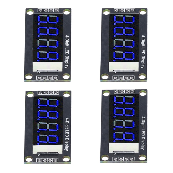 4 set Digital Tube Display Module LED 4 Siffror 7 Segment 0,36 tum TM1637 Drive Chip Blue MRA110D