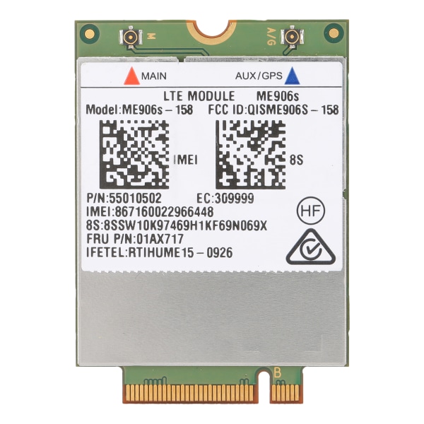LTE-modul för Lenovo ThinkPad/Huawei ME906S-158 WWAN 4G mobilt bredbandskort FRU 01AX717
