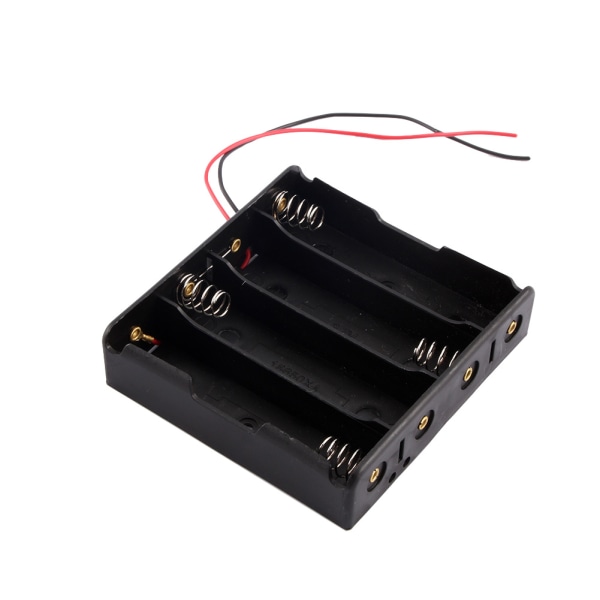 Plast batterihållare förvaringsbox case för 18650 Uppladdningsbar med tråd