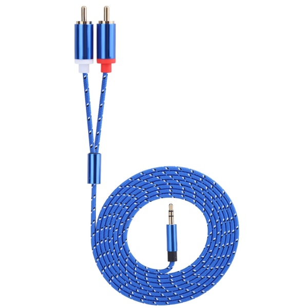 3,5 mm till 2RCA ljudkabel Hi-Fi stereosignalkabeldelare Guldpläterad kontakt (1,8 m)