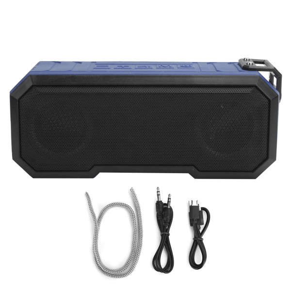 Trådlös Bluetooth högtalare IPX7 vattentät blixtljus Högtalare Bas Stereohögtalare Ljusblå