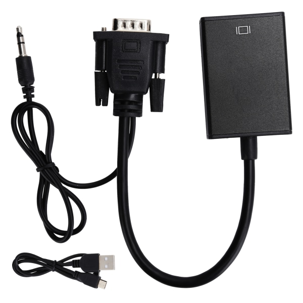 Signalomvandlare analog till digital konvertering med power HD-kabeladapter E305Black