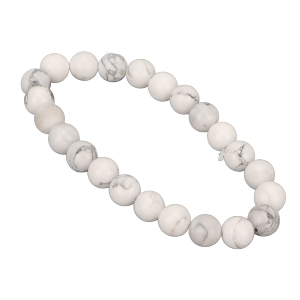 8MM pärlarmband unisex stress relief Jadestone Stretch 23st pärlor Healing smycken för Yoga Meditation Vit