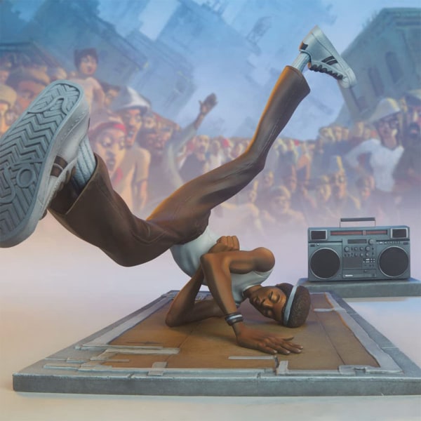 Hip Hop element Skulptur Konstnär Staty DJ Break Dance Modellering Resin Skulptur