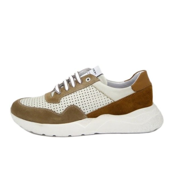 Sneakers för män - EXTON - Läder och mocka - Casual skor med snören och avtagbar sula
