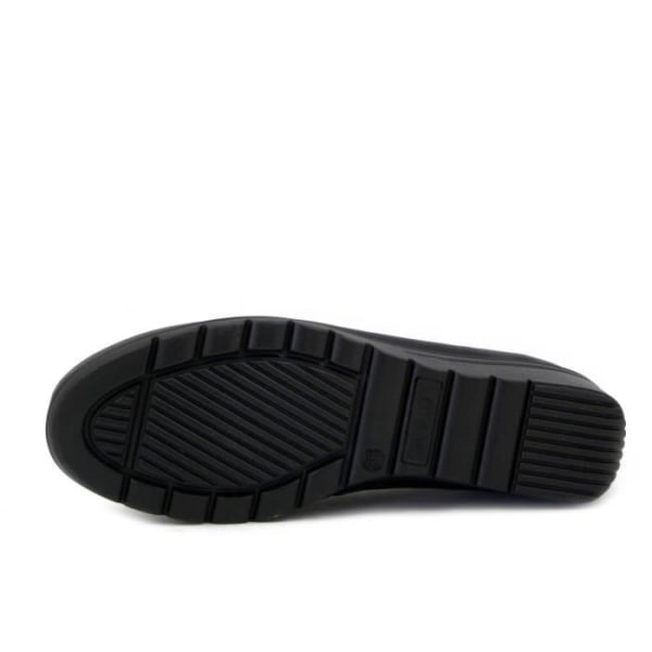 Damsko - Cinzia Soft - Mjukt svart läder - 3,5 cm kilklack - Absolut komfort