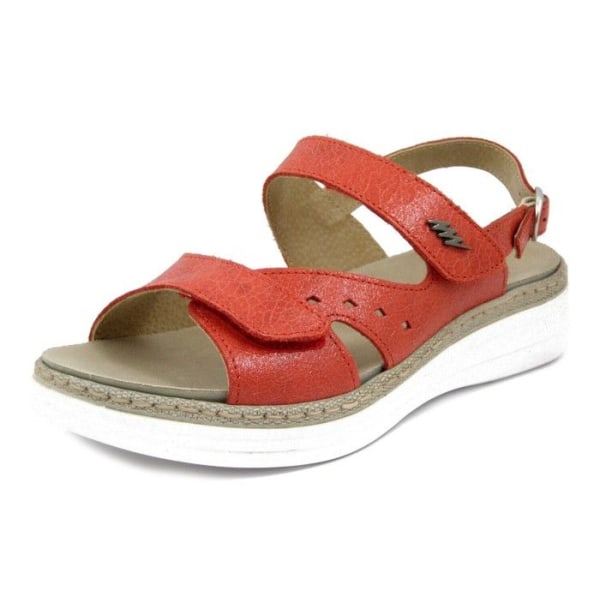 Röda ortopediska sandaler i läder – STILEDIVITA – Uttagbar innersula – Dam